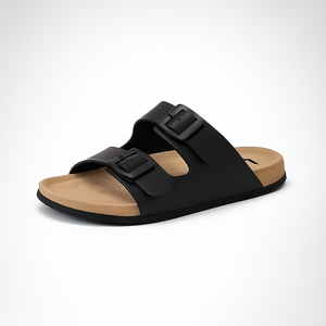 Close-up of Loox slippers' textured anti-slip sole for secure steps on any surface